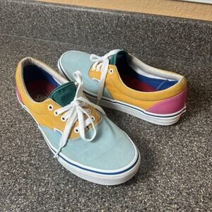 Vans Old Skool Skate Shoes Sneaker Men's Sz 10 Multicolor Canvas Low Top Lace Up